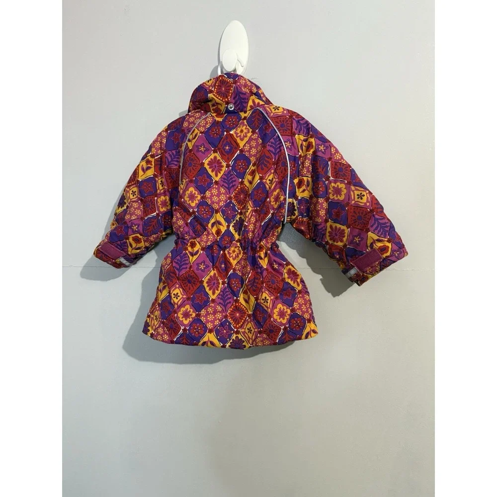 Hanna Anderson Floral Paisley Pink Winter Jacket Toddler Girls Size 90‎ 3T